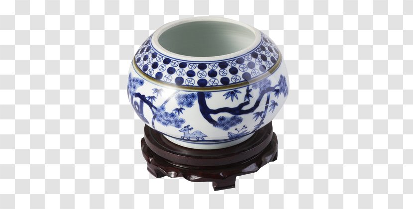 Blue And White Pottery Porcelain Ceramic - Antique Transparent PNG