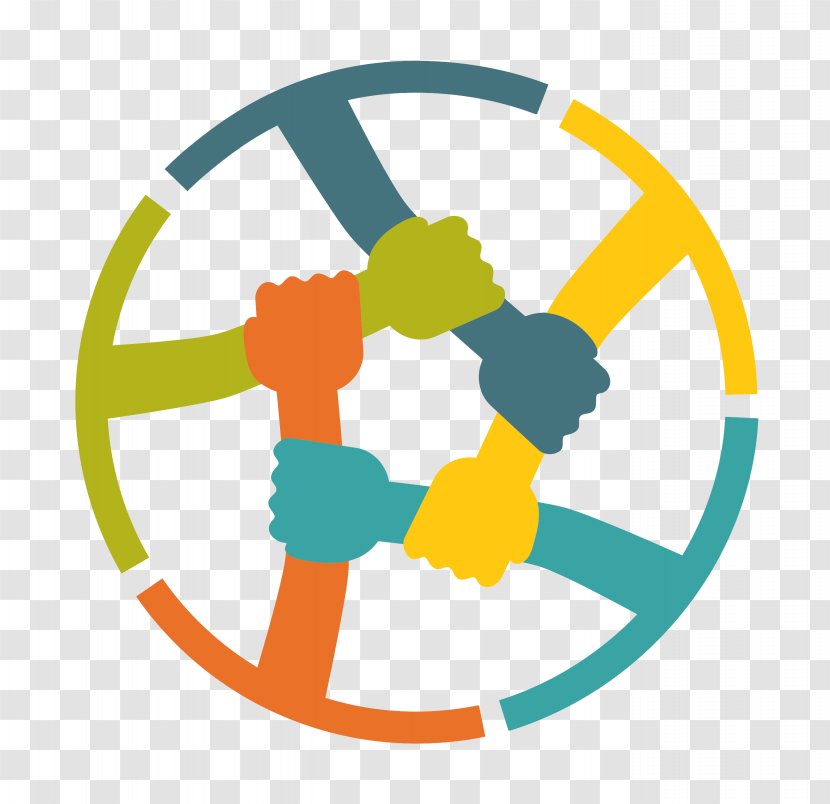 Logo Business Organization Teamwork - Cartoon Arm Combination Ring Transparent PNG