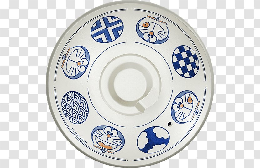 Blue And White Pottery Plate Porcelain Material - Wheel - Soft Drink From Top Transparent PNG