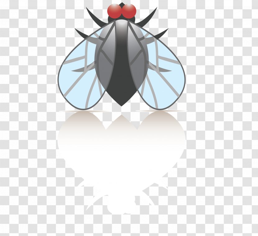 Insect Cartoon Clip Art - Pollinator - Black Pest Flies Transparent PNG