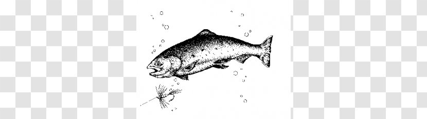 Rainbow Trout Fish As Food Clip Art - Monochrome - Cliparts Transparent PNG