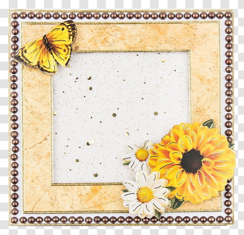 Paper Floral Design Picture Frames Sunflower M - Flowering Plant - Deko Transparent PNG