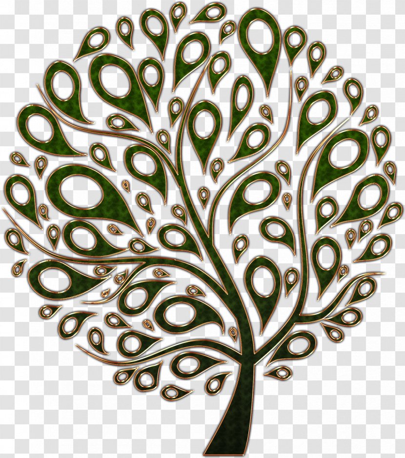 Tree Drawing Art - Olive Transparent PNG