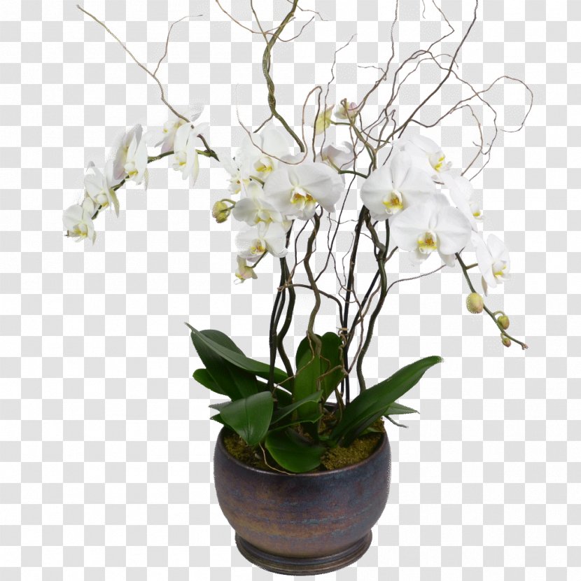 Artificial Flower Vase Floristry Floral Design - Orchid Transparent PNG