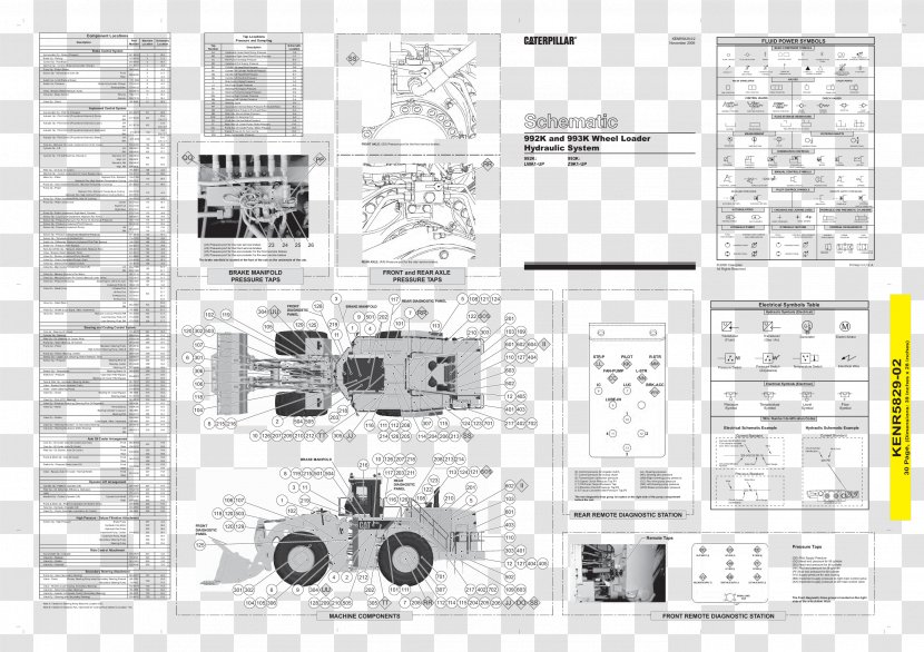 Paper Graphic Design Pattern - Cat 988h Wheel Loader Caterpillar Transparent PNG