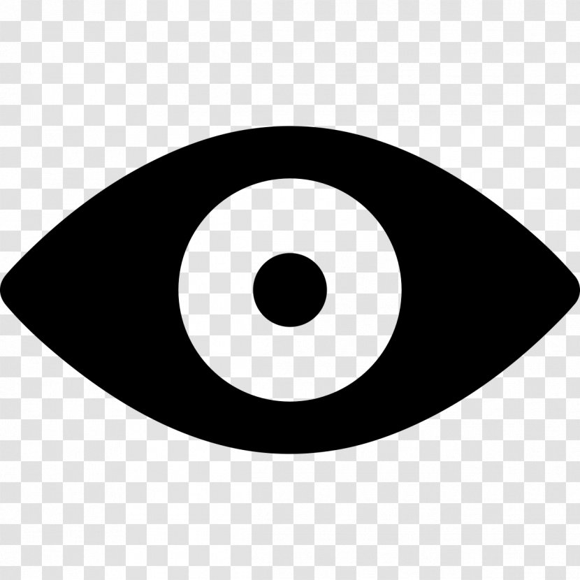 Clip Art - Black And White - Right Eye Transparent PNG