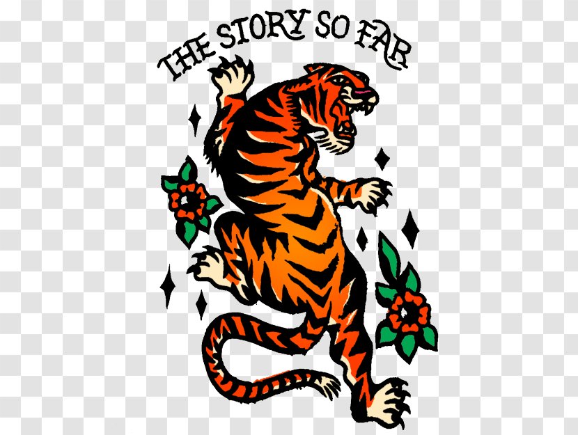 Tiger The Story So Far Tattoo Pop Punk Navy Blue - Climbing Transparent PNG