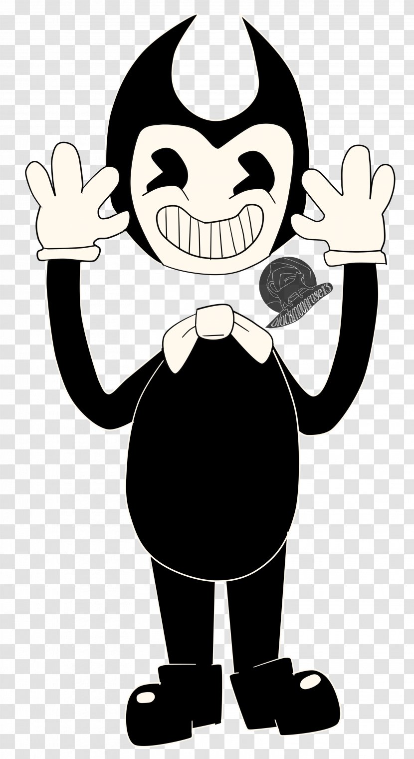 Bendy And The Ink Machine - Black White M - Gesture Human Transparent PNG
