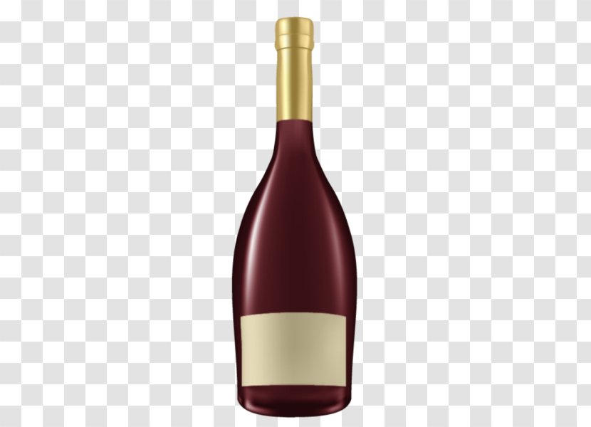 Red Wine Champagne Bottle - Elegant Transparent PNG