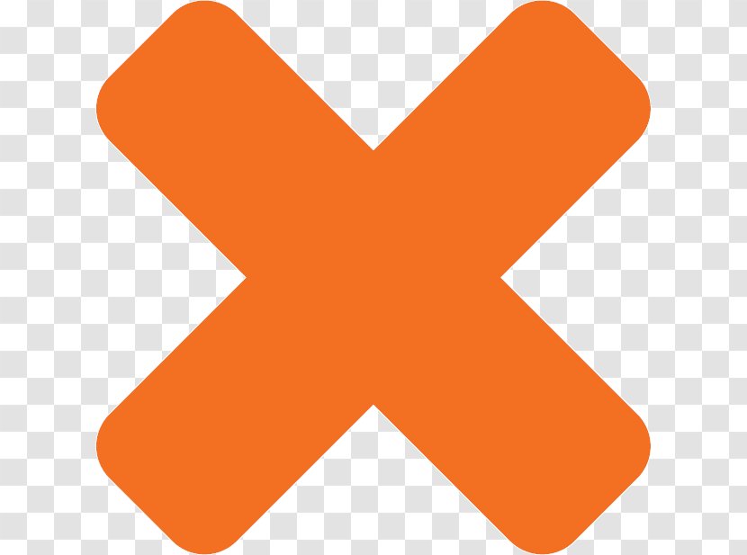 Christian Cross - Orange - X Transparent PNG