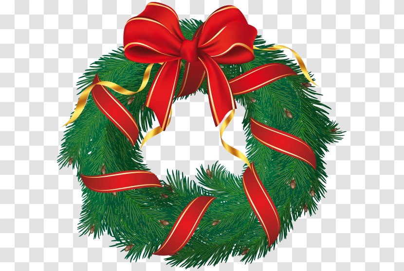 Wreath Christmas Ornament Candy Cane Clip Art Transparent PNG