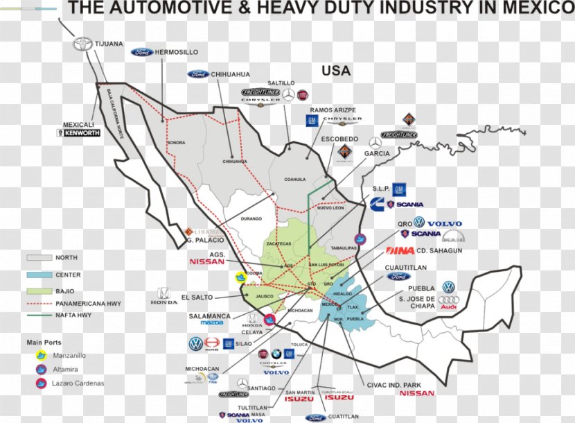 Car Mexico Automotive Industry Manufacturing - Motor Vehicle Transparent PNG