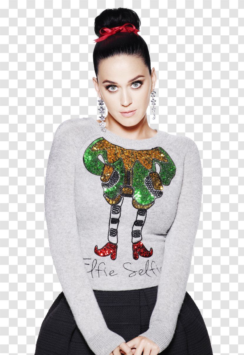 Katy Perry H&M Christmas Sweater Fashion - Watercolor Transparent PNG