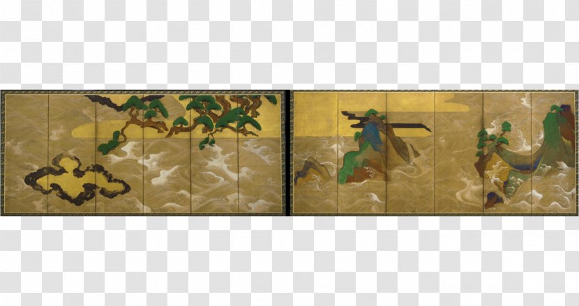 Japanese Painting Rinpa School 風神雷神図 Art - Fauna - Hanging Scroll Transparent PNG