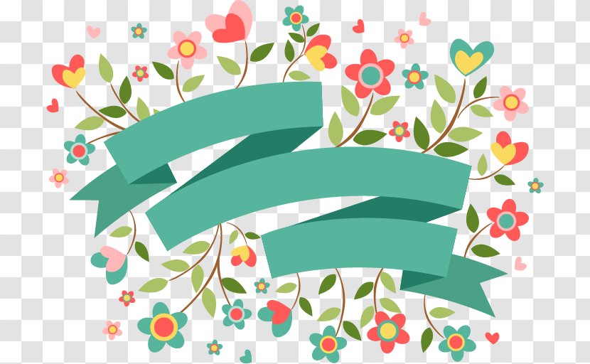 Ribbon Banners - Clip Art - Flora Transparent PNG