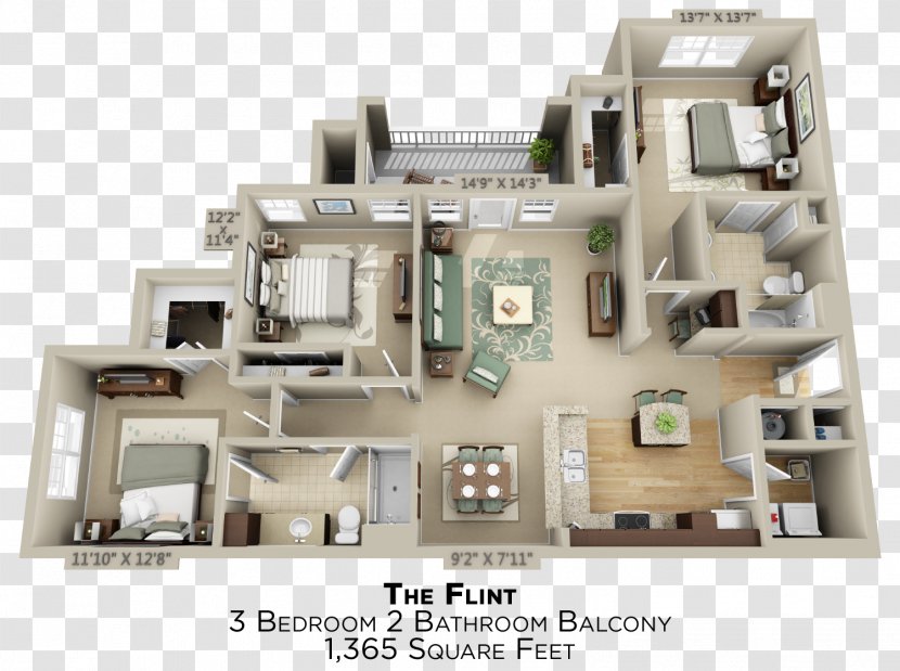 Studio Apartment House Floor Plan Section 8 - Property Transparent PNG