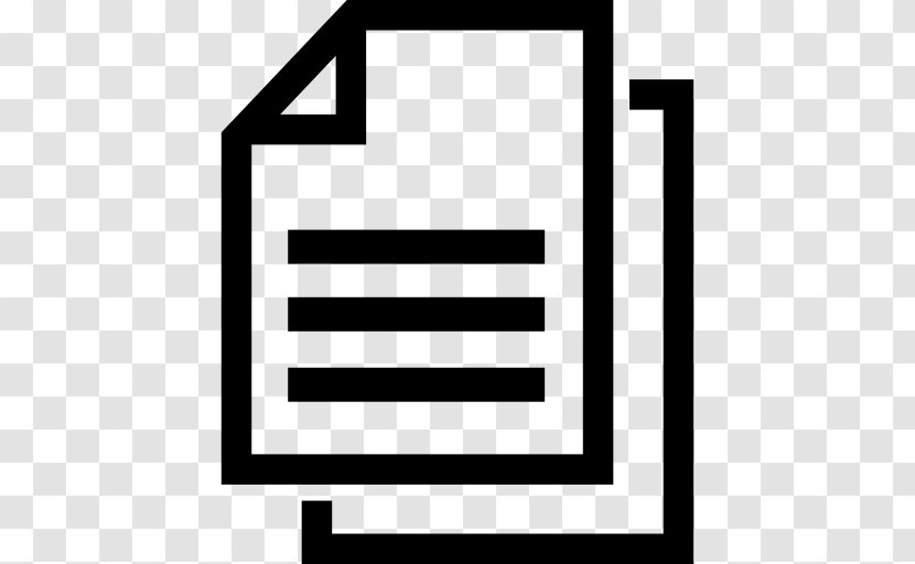 Paper Symbol Document - Monochrome - Sheet Transparent PNG