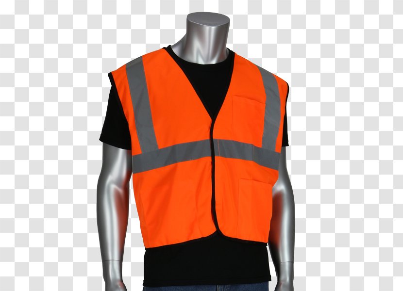 High-visibility Clothing Gilets Personal Protective Equipment Outerwear - Safety Orange Transparent PNG