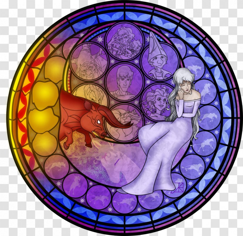 Stained Glass Window Ariel - Drawing Transparent PNG