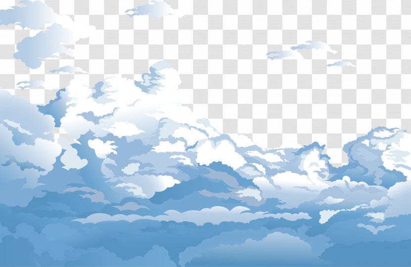Sky Cloud Euclidean Vector Blue - And White Clouds Transparent PNG