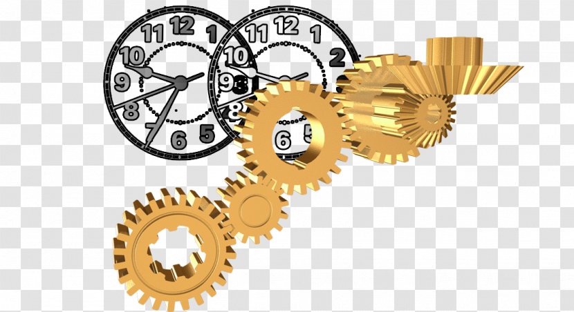 Gear Clock Illustration - Mechanical Engineering - Creative Pull The Free Transparent PNG