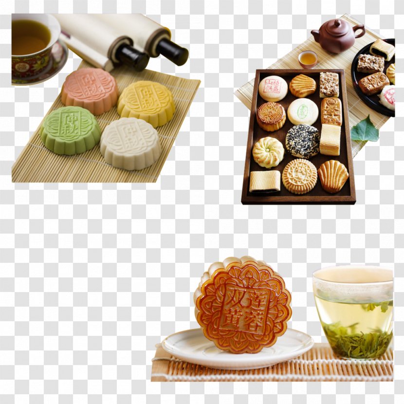 Snow Skin Mooncake Stuffing Dim Sum Rice Pudding - Finger Food - 3d Creative Pattern Moon Cake,Fine Cake Transparent PNG