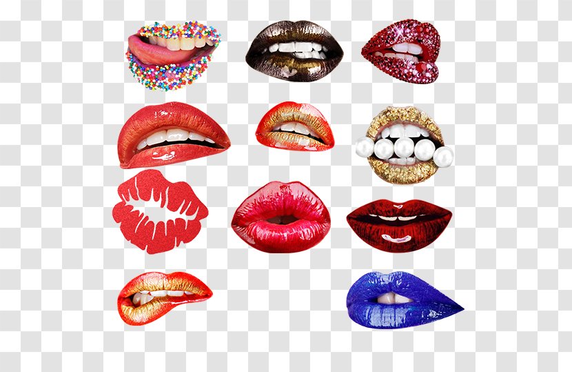 Lipstick Clip Art - Eyelash - FIG Sets Of Lips Transparent PNG