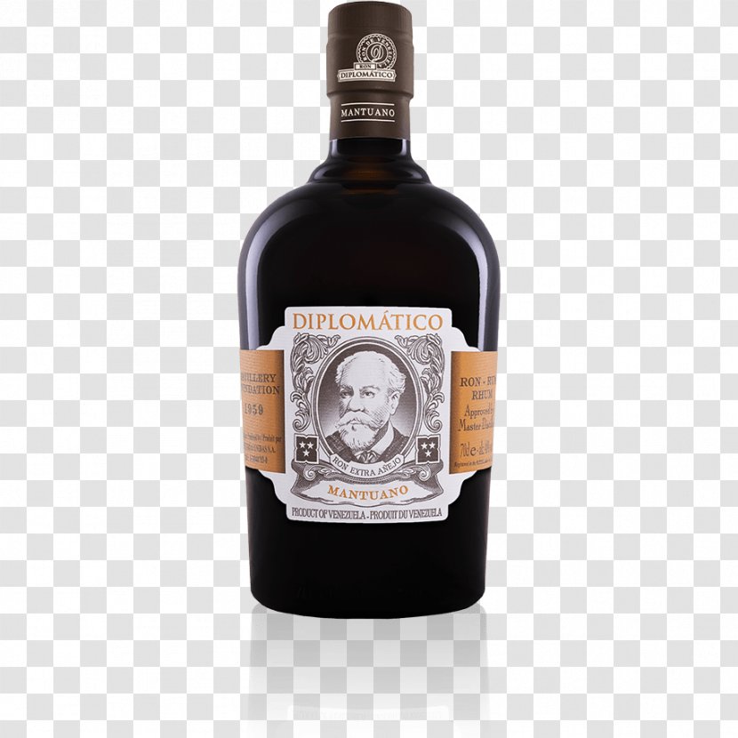 Diplomatico Mantuano Dark Rum Liquor Cocktail Diplomático - Bottle Transparent PNG