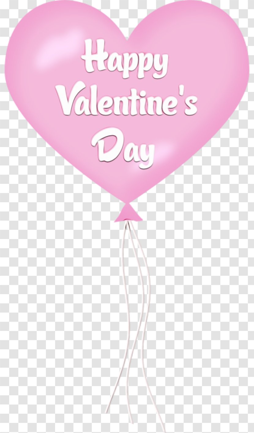 Happy Valentines Day - Love - Magenta Party Supply Transparent PNG