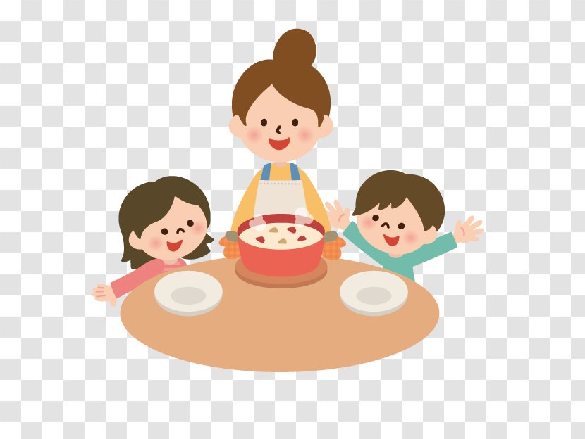 Meal Cooking Child Meat Food - Friendship - People Picture Painted Material,Cartoon Family Transparent PNG