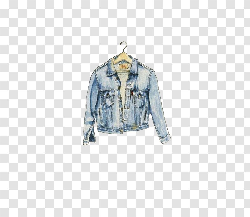 Denim Drawing Jean Jacket Clothing - Gilets Transparent PNG