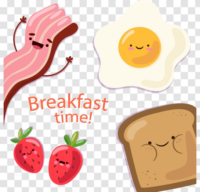 Full Breakfast Bacon, Egg And Cheese Sandwich Pancake - Diet Food - Vector Bacon Transparent PNG