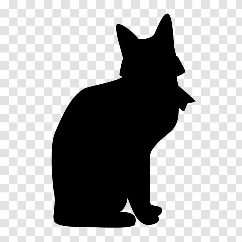 Cat Black Small To Medium-sized Cats Silhouette - Whiskers - Snout Transparent PNG