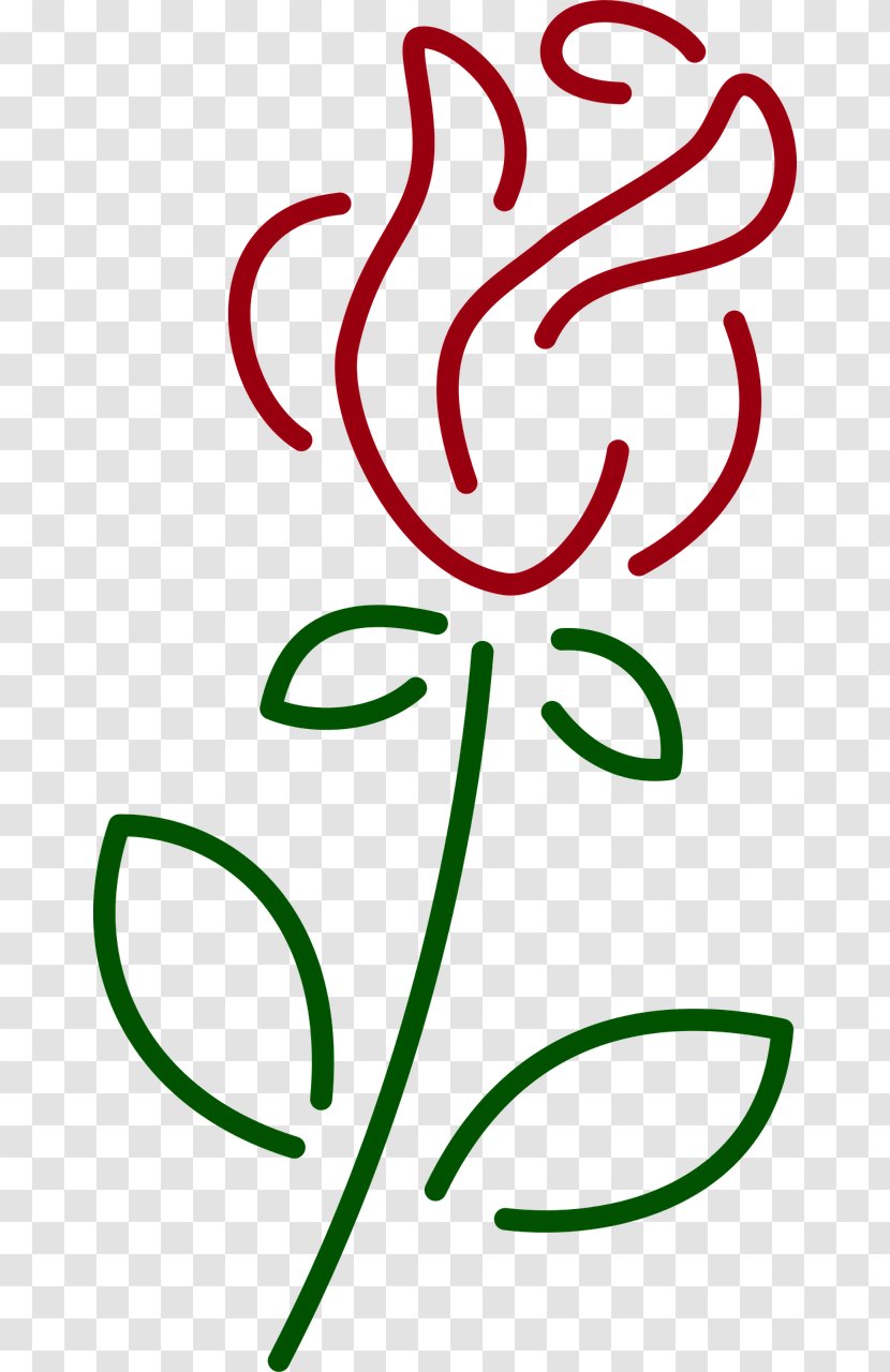 Rose Line Art Clip - Flora Transparent PNG
