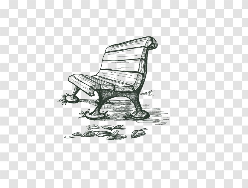 Drawing Quotation - Art - Hand-painted Park Benches Transparent PNG