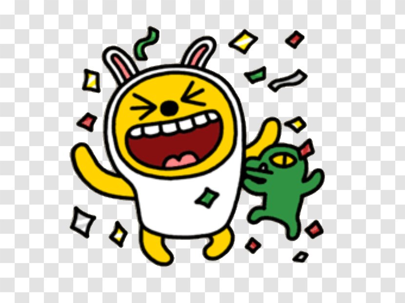 KakaoTalk Kakao Friends Emoticon Messaging Apps - Happiness Transparent PNG