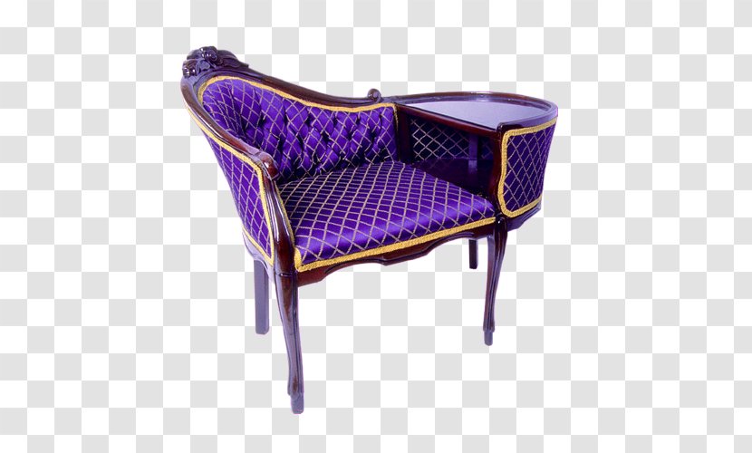 Furniture Chair Chaise Longue Purple Bed - Sofa Seat Model Transparent PNG