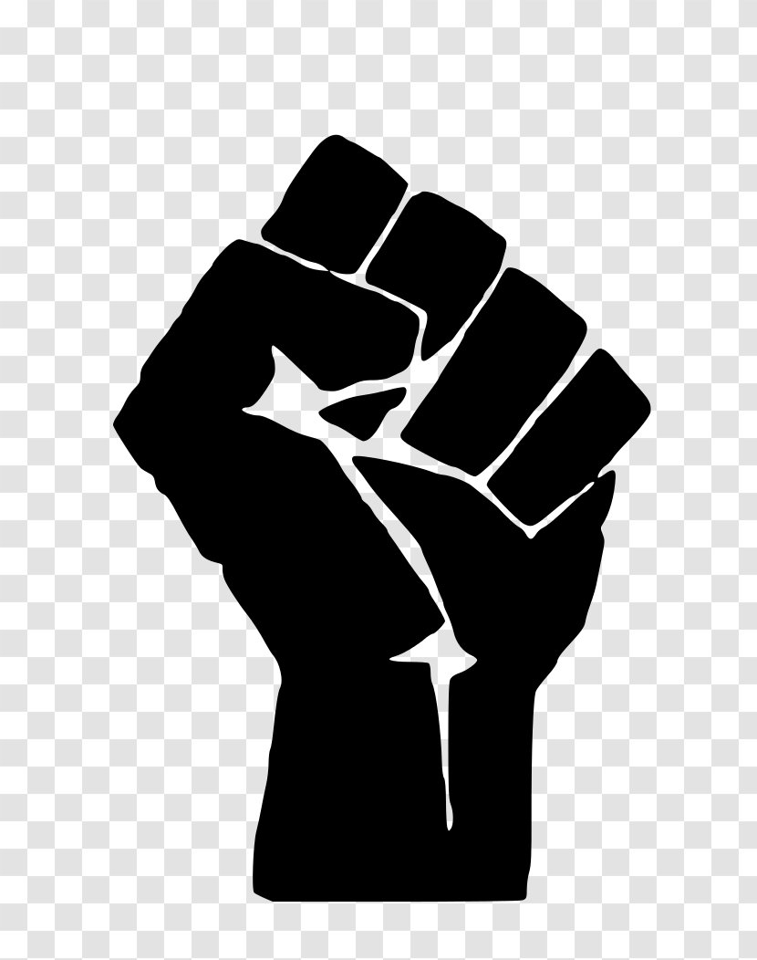 Raised Fist 1968 Olympics Black Power Salute Symbol Panther Party - Silhouette Transparent PNG