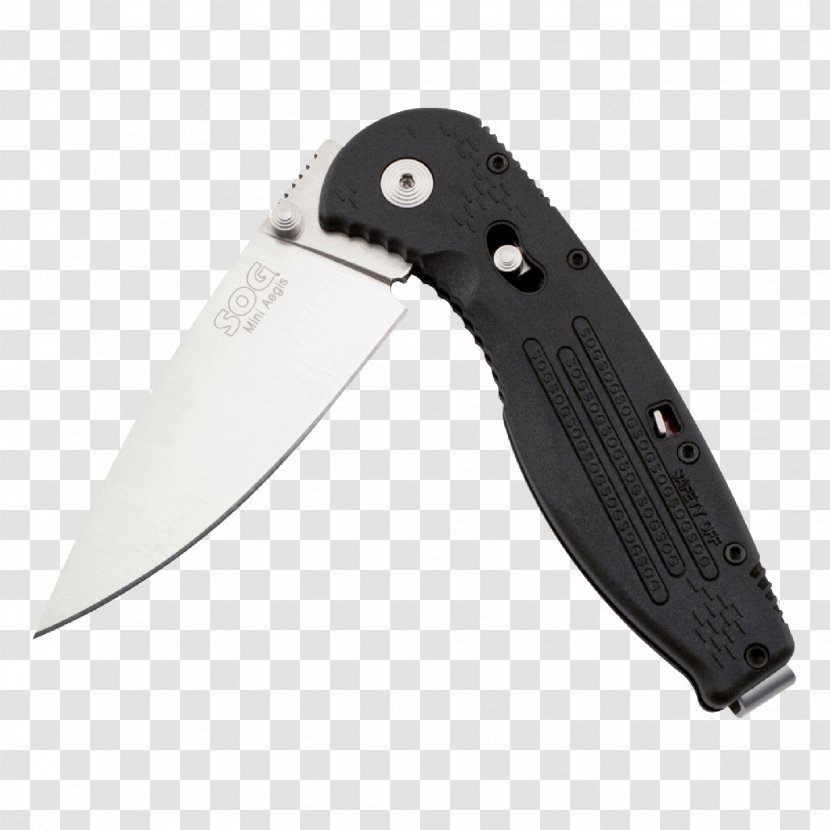 Utility Knives Hunting & Survival Knife SOG Specialty Tools, LLC Serrated Blade - Assistedopening - Folding Transparent PNG