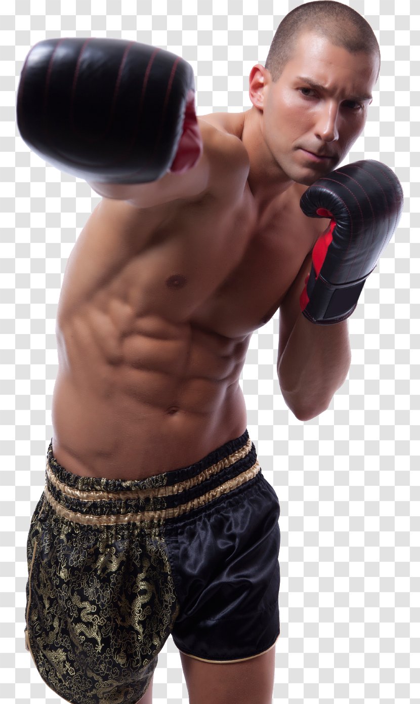 Boxing Glove Muay Thai Kickboxing - Cartoon - Man Image Transparent PNG