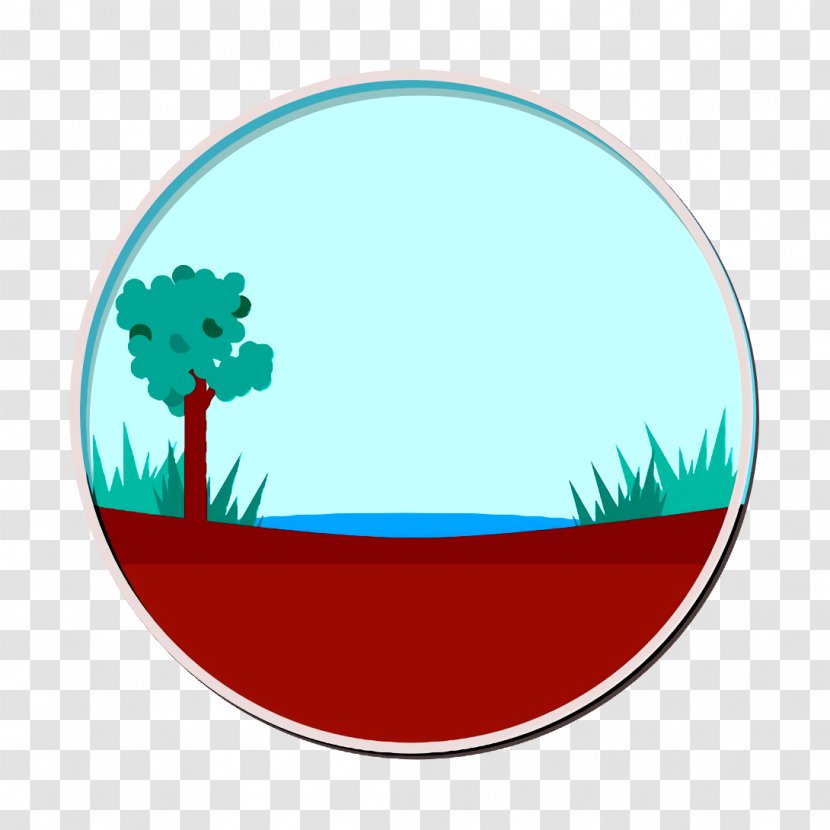 Lake Icon Land Nature - Rectangle Oval Transparent PNG