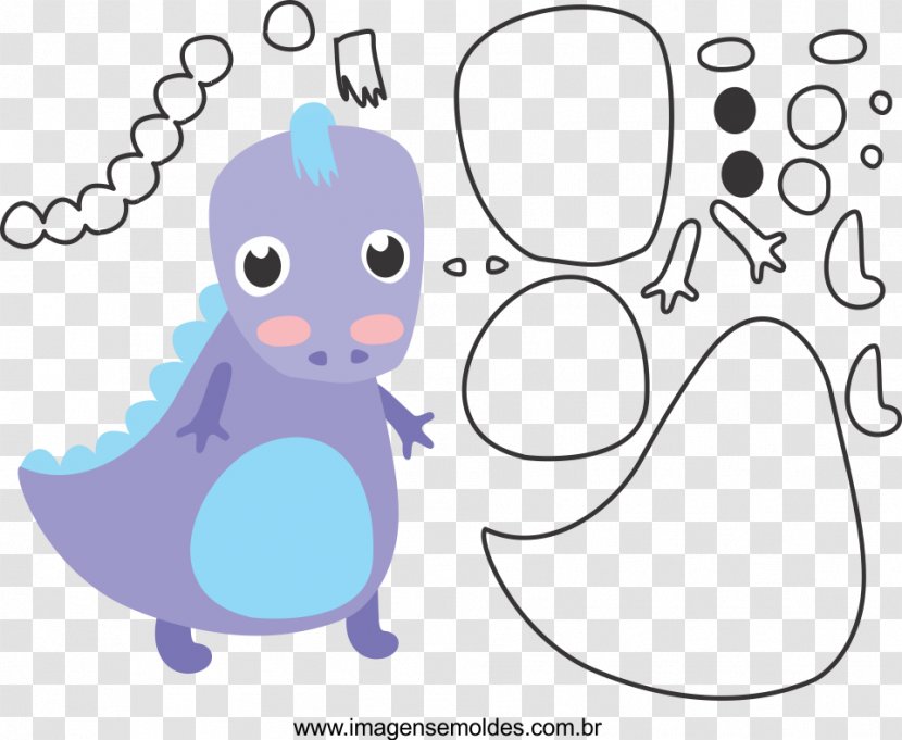 Dinosaur Handicraft Felt Molde - Cartoon Transparent PNG