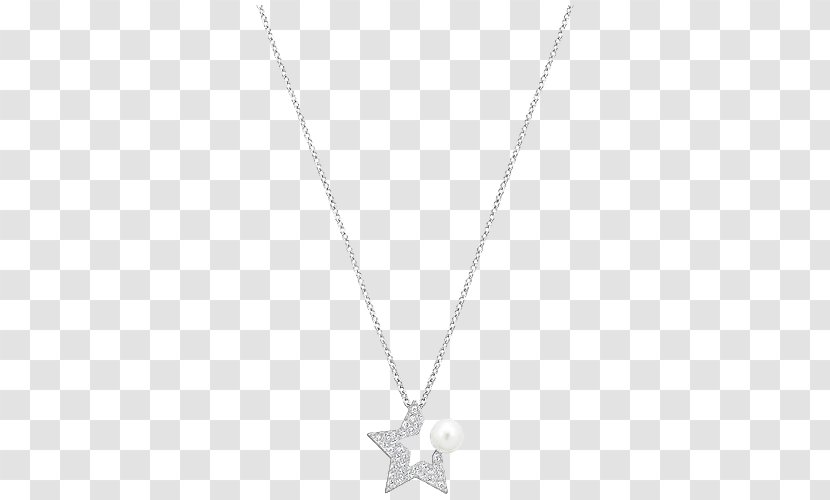 White Symmetry Black Angle Pattern - Swarovski Jewellery Women's Gold Necklace Transparent PNG