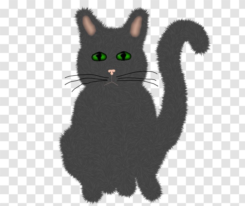 Black Cat Kitten Whiskers Domestic Short-haired - Fiction Transparent PNG