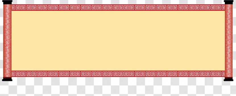 Paper Scroll - Rectangle - Red Edge Reel Transparent PNG