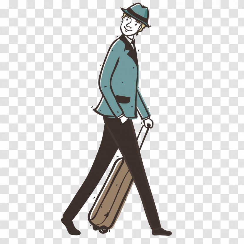 Airplane Suitcase Baggage Illustration - Silhouette - Travel Boy Transparent PNG