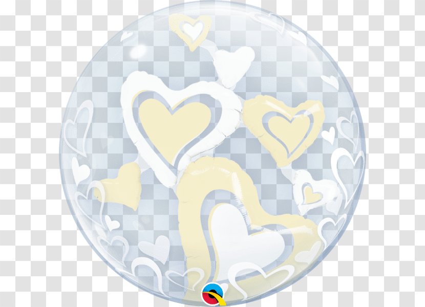 Heart - Yellow - Floating Bubbles Transparent PNG