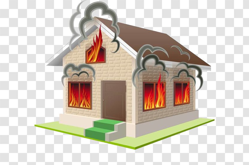 A Burning House - Royalty Free - Hearth Transparent PNG