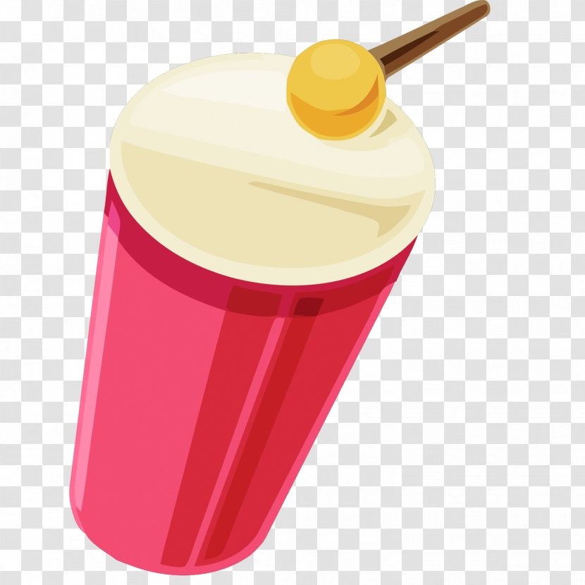 Ice Cream Drink Cup - Google Images - Vector Pink Packaged Beverage Material Transparent PNG