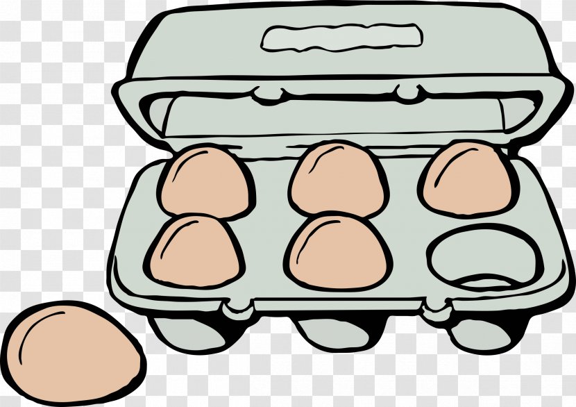 Fried Egg Carton Clip Art - Dozen - Eggs Transparent PNG